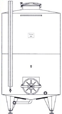 VIBO B Classic Cisterns with Legs, Top Hatch and Conical Bottom - TOSCANA INOX - 2