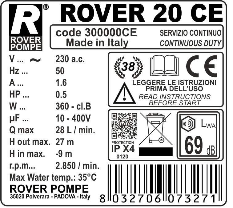 ROVER 20 Pompă de Transvazare din Bronz - ROVER POMPE - 2