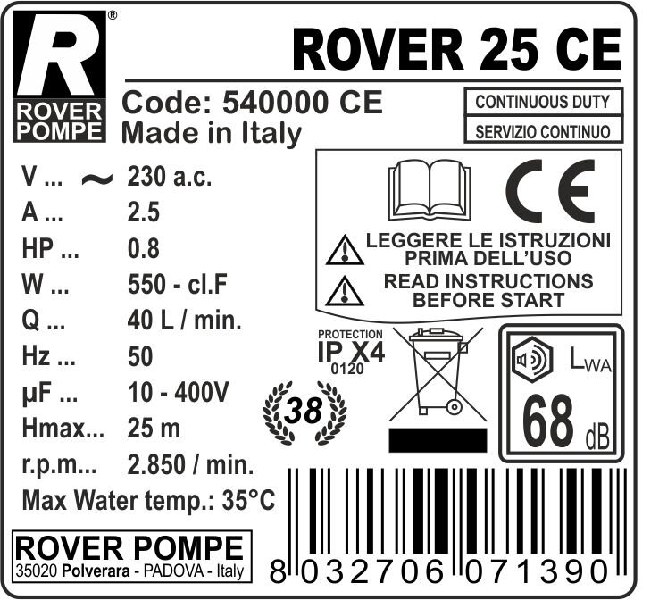 ROVER 25 Pompă de Transvazare din Bronz ROVER POMPE - 3