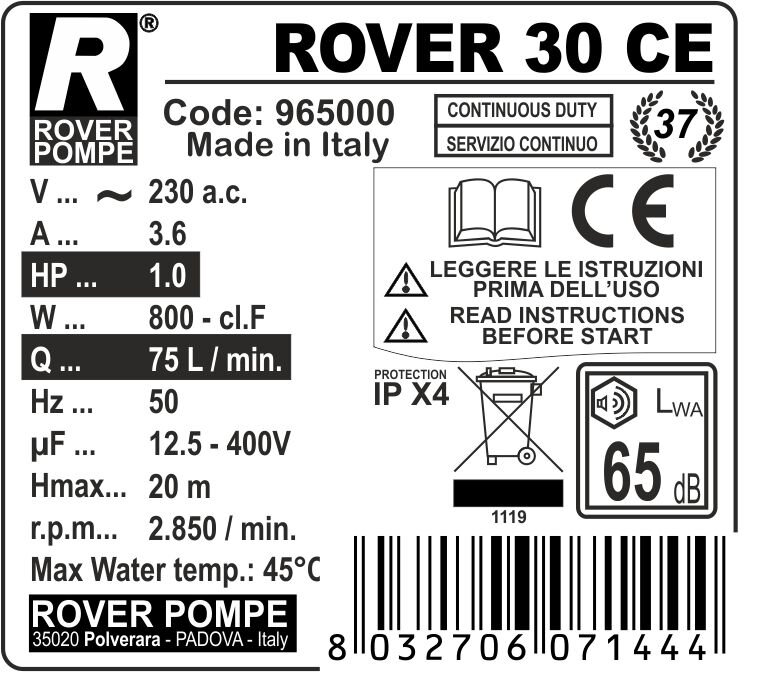 ROVER 30 Pompă de Transvazare din Bronz - ROVER POMPE - 4